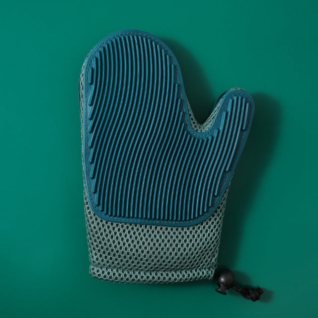 Silicone Pet Grooming Gloves - Fur Removal & Massage