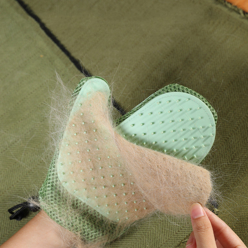 Silicone Pet Grooming Gloves - Fur Removal & Massage