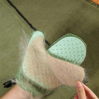 Silicone Pet Grooming Gloves - Fur Removal & Massage